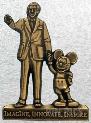 Walt and Mickey Mouse - Partners Statue - Imagine, Innovate, Inspire - Cast Exclusive