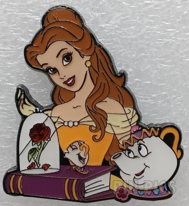 Loungefly - Belle, Mrs Potts and Chip - Rose - Book - Princess and Sidekick - Mystery - Beauty and the Beast