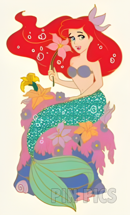 WDI - Ariel - Bubbles - Flowers - Spring - Little Mermaid