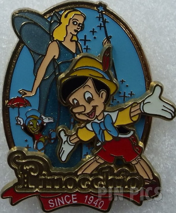 Pinocchio Blue Fairy and Jiminy Cricket - Since 1940 - 75th Anniversary