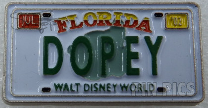 WDW - Dopey License Plate - Cast Lanyard Series