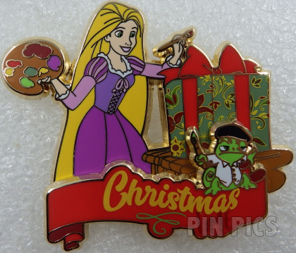 DLP - Rapunzel and Pascal - Tangled - 2019 Christmas Time Event - Present, Palette, Brush