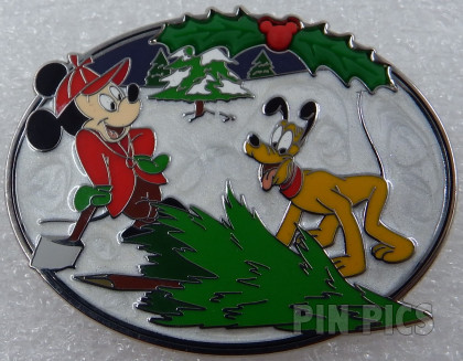 Mickey and Pluto - Christmas Tree - Holiday
