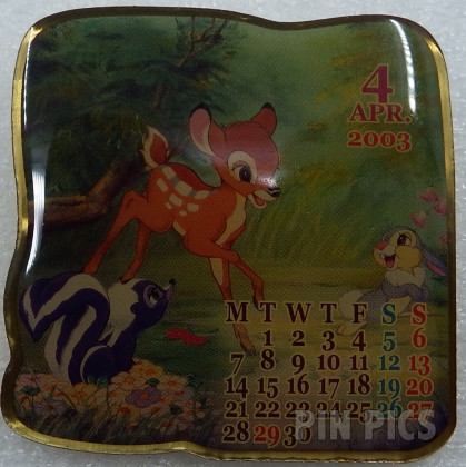 M&P - Bambi - April - Calendar Series 2003 - From a 12 Pin Set