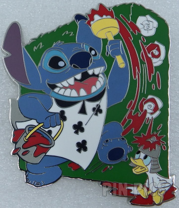 DLP - Stitch and Duckling - Alice's Curious Labyrinth - Clubs Card Painting