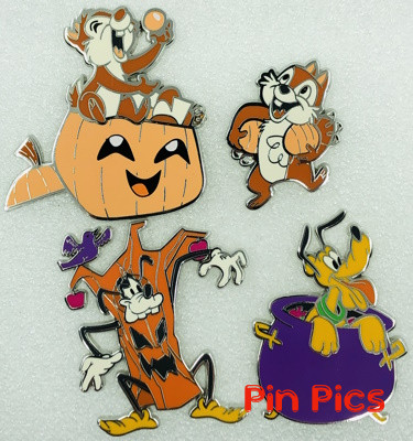 DLP - Chip, Dale, Goofy and Pluto - Halloween - Set