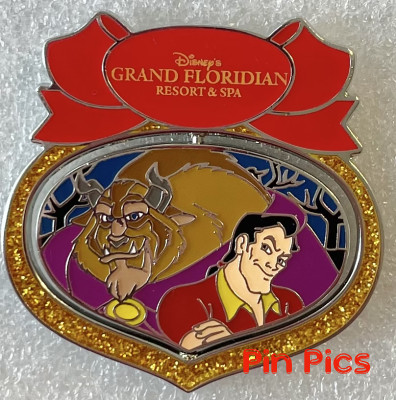 WDW — Beast and Gaston - Beauty and the Beast - Grand Floridian Resort - Spinner Holiday Ornament - Christmas 2022