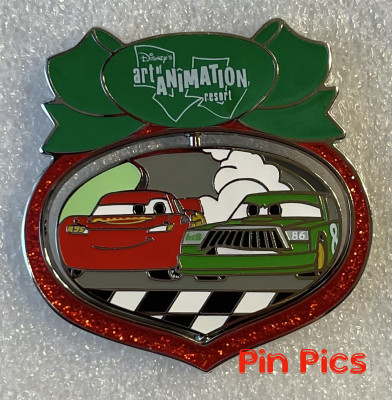 WDW - Lightning McQueen and Chick Hicks - Art of Animation Resort - Pixar Cars - Spinner Holiday Ornament - Christmas 2022