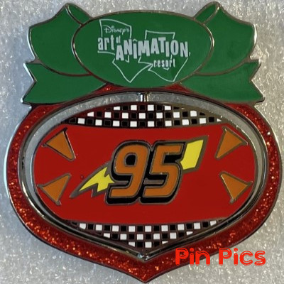 154310 - WDW - Lightning McQueen and Chick Hicks - Art of Animation Resort - Pixar Cars - Spinner Holiday Ornament - Christmas 2022
