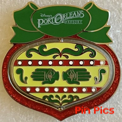 154352 - WDW - Tiana and Dr Facilier - Port Orleans Resort - Princess and the Frog  - Spinner Holiday Ornament - Christmas 2022