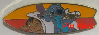Uncas - Stitch with Botttle - Lilo and Stitch Surfboard Portraits - Mystery