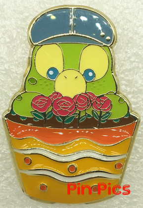 SDR - Olu Mel - Garden Time Set 1 - Green Turtle - Flower Pot with Red Roses - Duffy and Friends