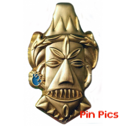 DLR- Walt Disney's Enchanted Tiki Room 50th Anniversary Event - Tiki God Mask Boxed Pin Set - Stitch Only