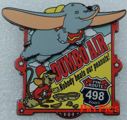 WDW - Dumbo Air - Pin Route 498  - slider