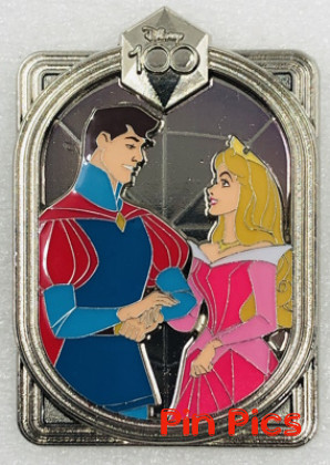 DEC - Aurora and Prince Phillip - Celebrating With Character - Disney 100 - Silver Frame - Sleeping Beauty