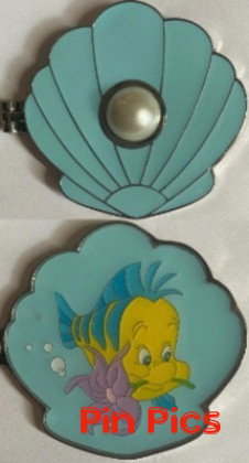 Loungefly - Flounder - Little Mermaid - Hinged Shell - Pearl - Mystery
