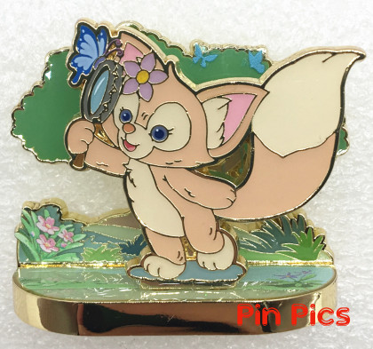 SDR - LinaBell - Duffy and Friends - Diorama - Pink Fox with Magnifying Glass and Butterfly