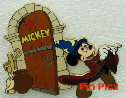 Disney Auctions - Sorcerer Mickey and Broom -  Fantasia -Dressing Room Door