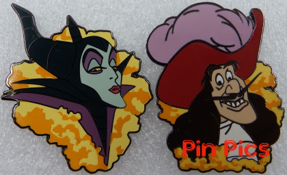 Disney Catalog - Captain Hook & Maleficent Pin Set