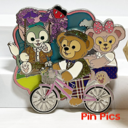 HKDL-  Duffy and ShellieMay - Riding a Bicycle - Gelatoni on a Swing - Spring