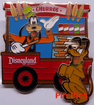 HKDL - Goofy and Pluto - Food Cart - Churros DLR - Pin Trading Carnival