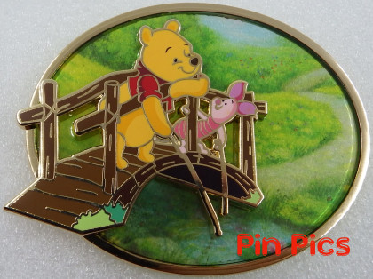 Artland - Pooh and Piglet - On a Bridge - Frosted Glass