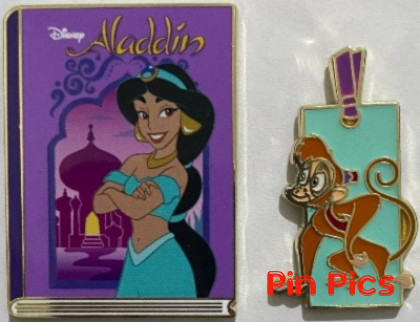 Uncas - Jasmine & Abu Set - Princess Book & Bookmark - Mystery - Aladdin
