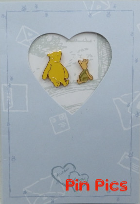 8588 - Michel & Company - Pooh & Friends 2-Pin Greeting Card Series - Pooh & Piglet Look Up