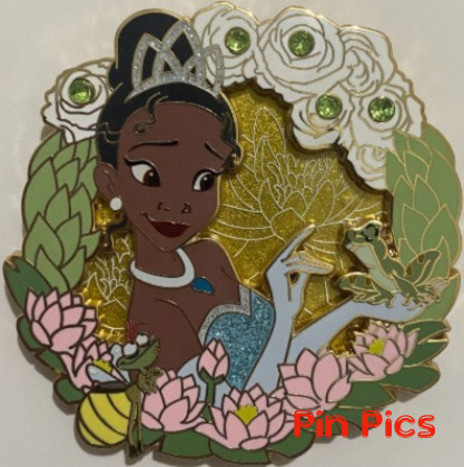 DEC - Tiana and Naveen Frog - Princess and the Frog - Floral Princess Wreath
