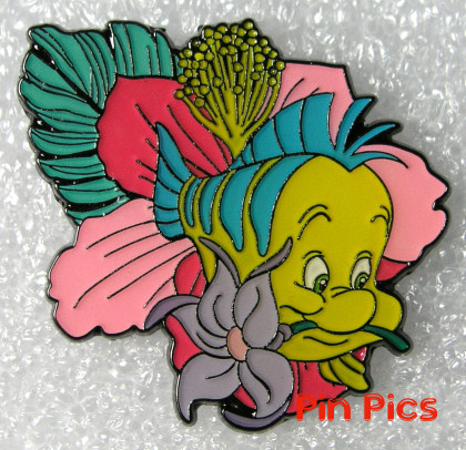 Loungefly - Flounder - Little Mermaid - Floral Sidekick Mystery