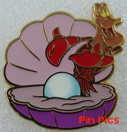HKDL - Sebastian - Pin Trading Night - Little Mermaid - In Clam Shell with Oyster