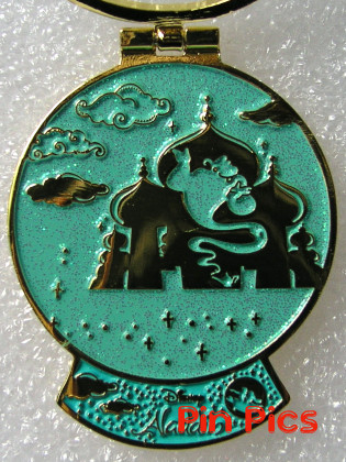 153002 - IKNOWK Korea - Jasmine - Globe - Hinged Locket - Aladdin