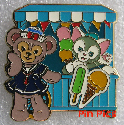 HKDL - Gelatoni and Shellie May - Blue Cart - 2018 Duffy and Friends Starter Lanyard