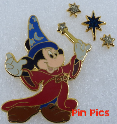 DLR - Mickey Mouse - Sorcerer's Apprentice with Stars (4 Pins)