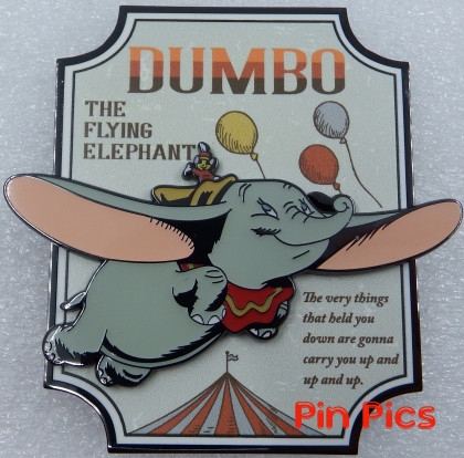 Dumbo in Bath Tub Embroidery Pin Book Bag for Disney Pin Trading  Collections