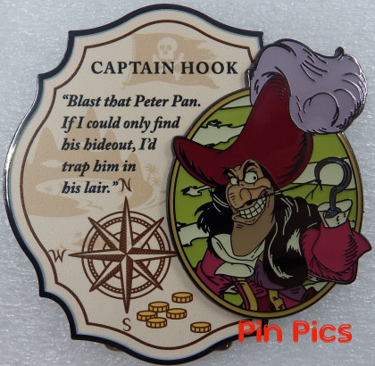 HKDL - Captain Hook - Peter Pan - Pin Trading Carnival 2023 Prize A6 - Quote - Mini Jumbo