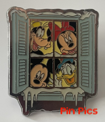 Monogram - Mickey, Minnie, Goofy, Donald - Winter Window
