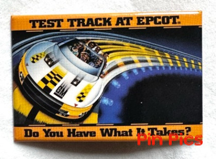 WDW - Test Track - EPCOT - Promo Button Orange