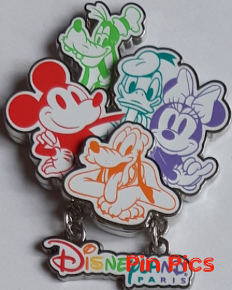 DLP - Mickey and Friends - Cluster- Rainbow - Mickey, Minnie, Goofy, Pluto, Donald