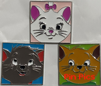 Neon Tuesday - Marie, Berlioz, Toulouse - Aristocats - Kitty Portraits Square - Set