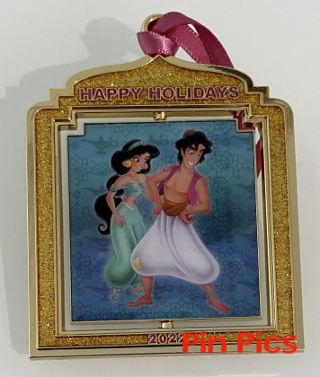 Disney Movie Insiders - Aladdin and Jasmine - Happy Holidays 2022 - Ornament - Spinner