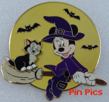 DS -  Figaro with Witch Minnie Mouse - Halloween - Moon