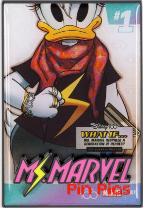 Daisy Duck as Ms Marvel - Marvel - What If – Disney100 - Comic Book Cover