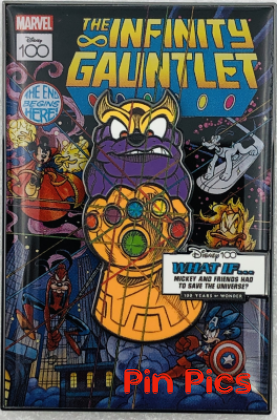 Mickey, Minnie, Goofy, Pluto, Donald and Pete - Infinity Guantlet - Marvel - What If - Disney 100 - Comic Book Cover