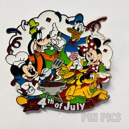 Mickey, Goofy, Donald, Minnie, Pluto - 4th of July Celebration Barbecue