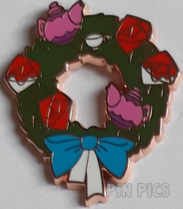 Alice in Wonderland - Roses and Teapots - Christmas Wreath - Mystery