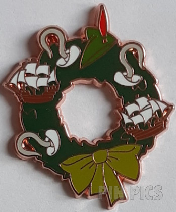 Peter Pan - Pirate Ships, Hooks and Peter's Cap - Christmas Wreath - Mystery