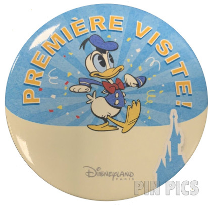 Button - DLP - Donald Duck -  Premiere Visite!