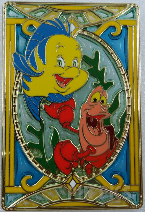 PALM - Flounder and Sebastian - Little Mermaid - Sidekicks - Stained Glass