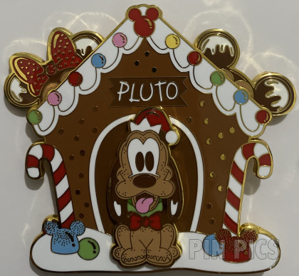 159953 - Loungefly - Mickey, Minnie, Pluto - Gingerbread Dog House - Jumbo - Slider